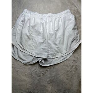 Nike Running Shorts Womens XL White Excellent Dri-FIT Tempo Mesh Athletic